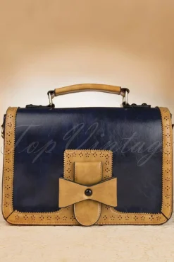 Antieke Messenger Bag In Blauw