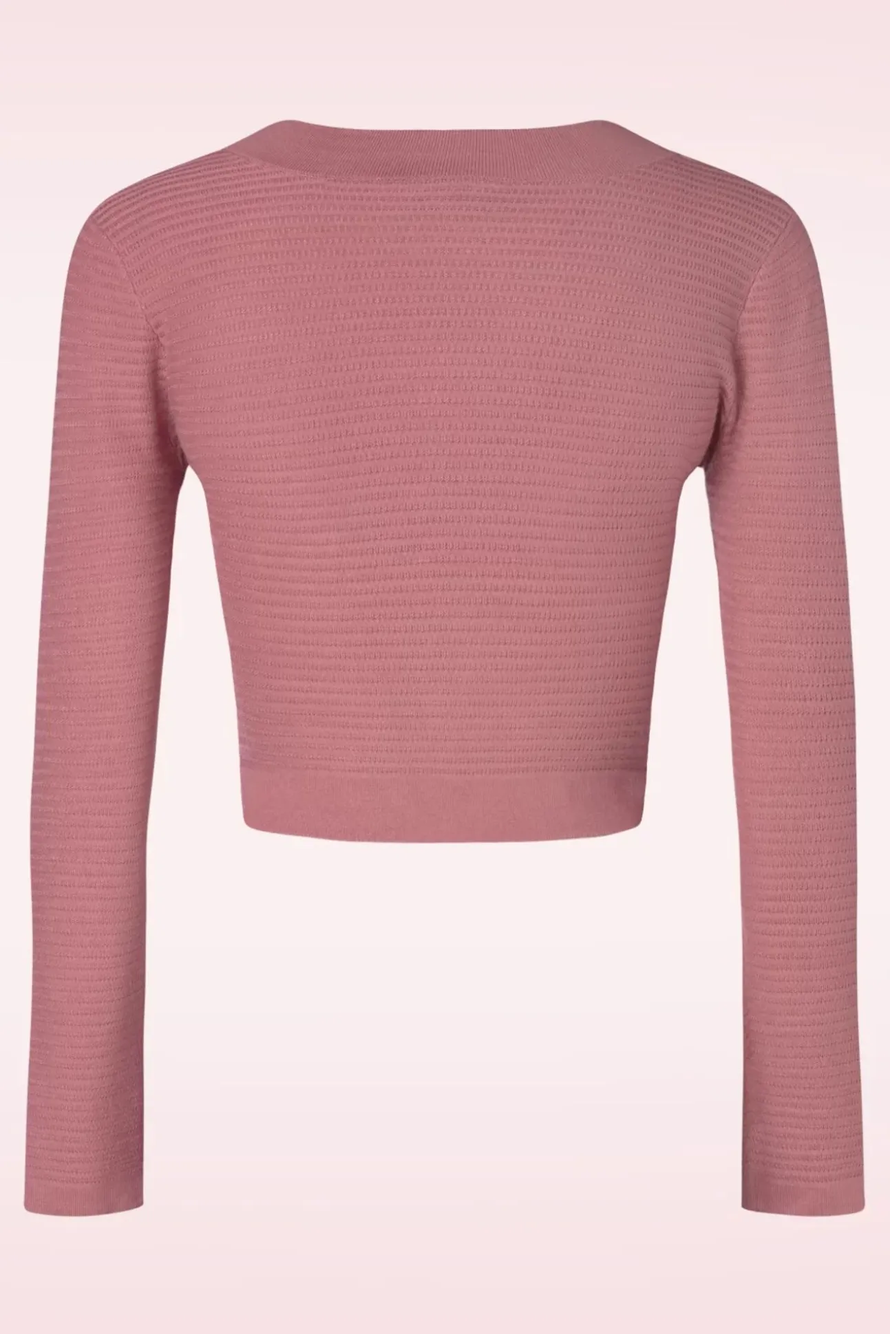 Ariane Getextureerd Gebreid Cropped Vest In Roze