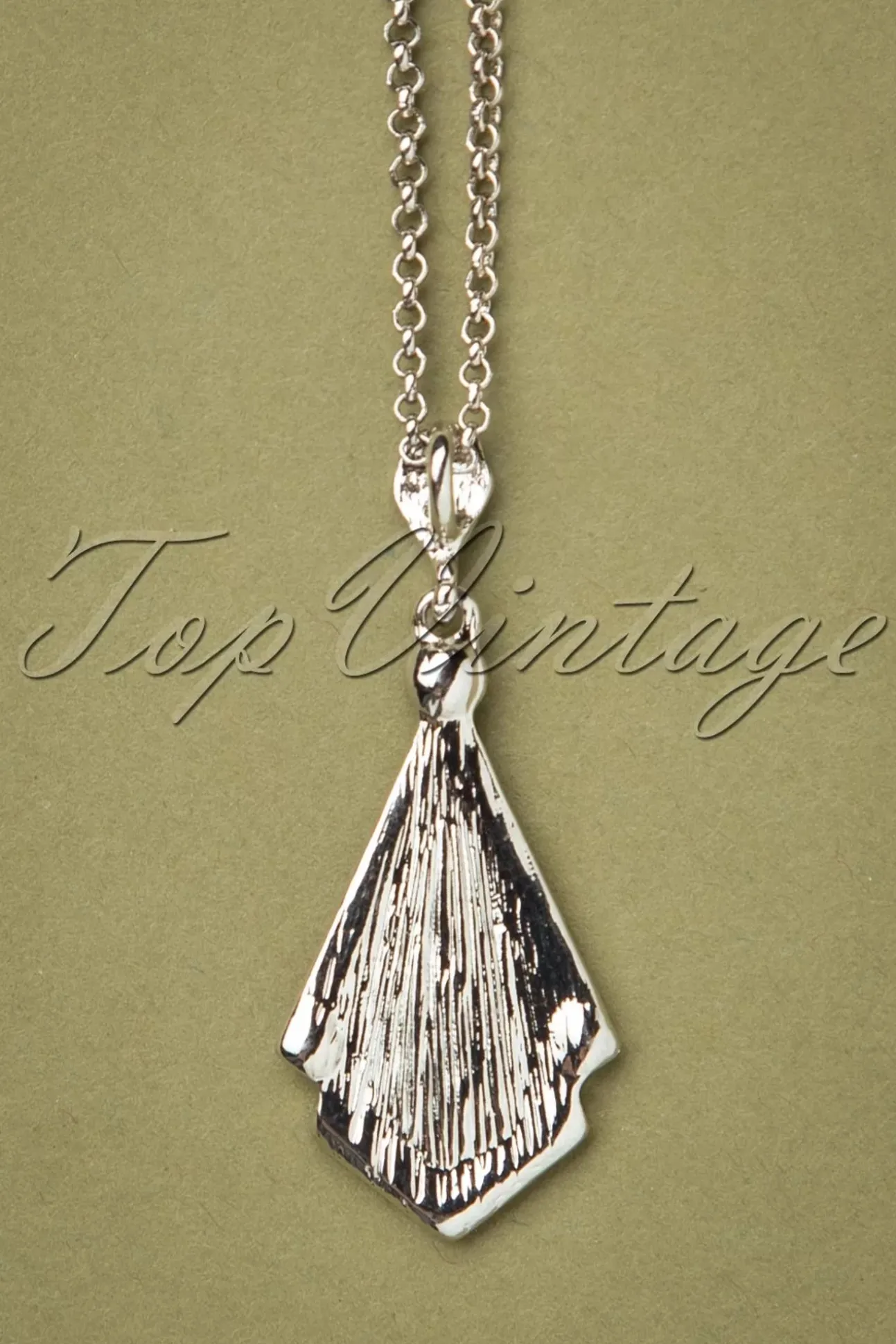 Art Deco Ketting In Zwart