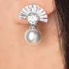 Art Deco Parel Knopjes In Zilver