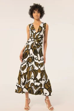 Aubrey Maxi Jurk In Khaki