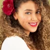 Big Flower Corsage In Rood