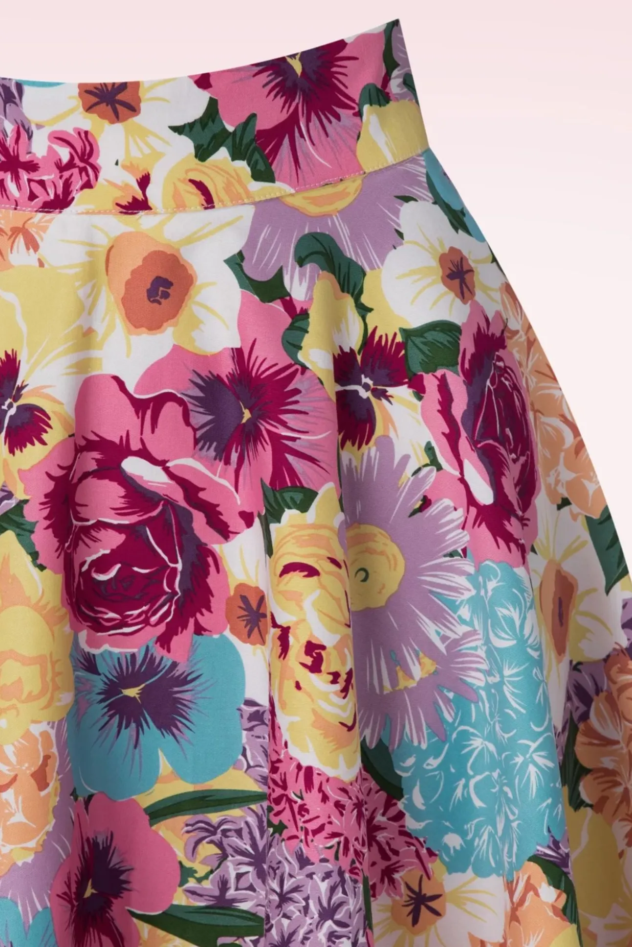 Bloemen Swingrok In Roze