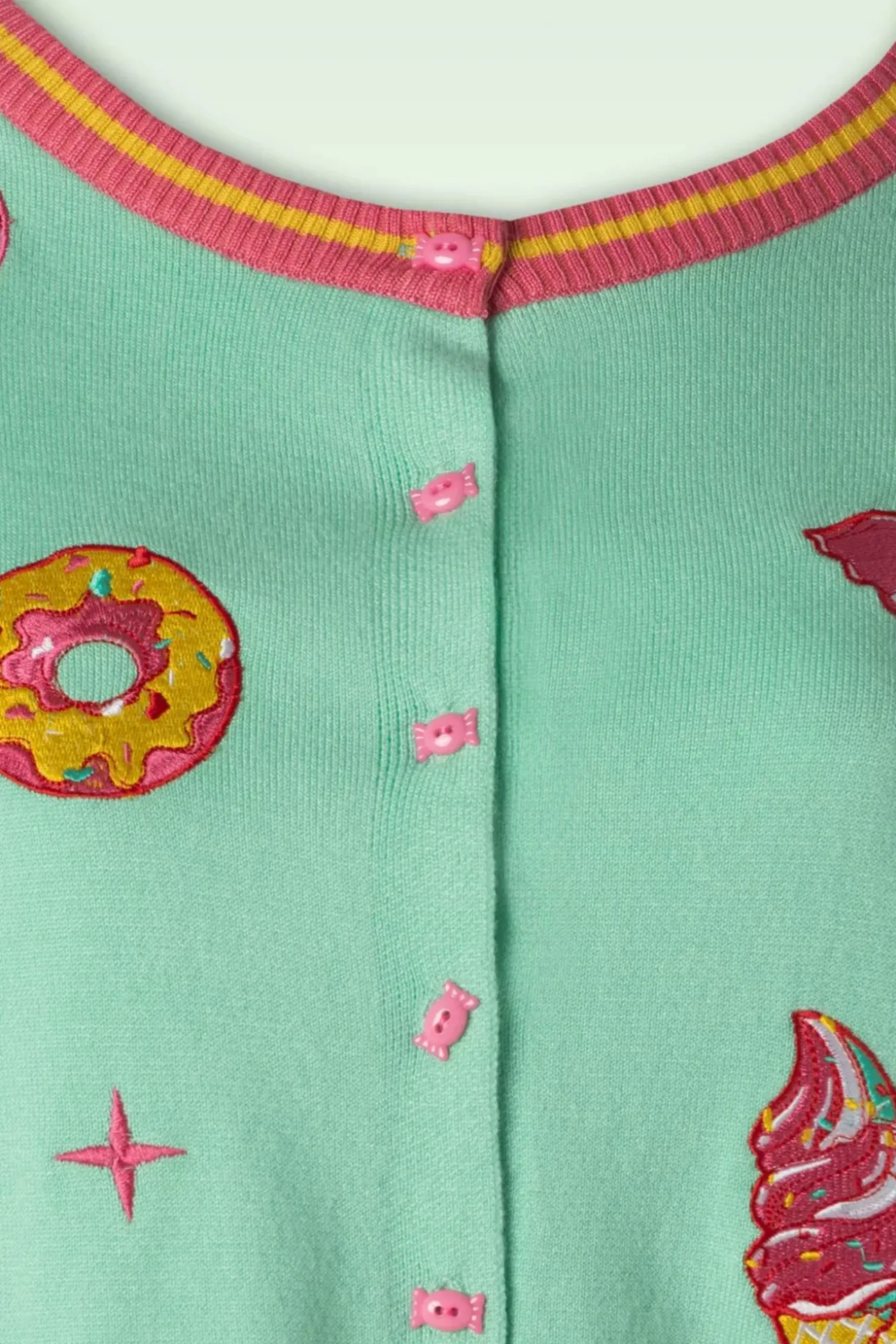 Candy Patch Cardigan In Mint