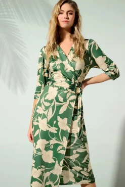 Charlotte Flower Jurk In Groen