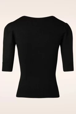 Chrissie Gebreide Top In Zwart
