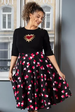 Confetti Swing Rok In Zwart