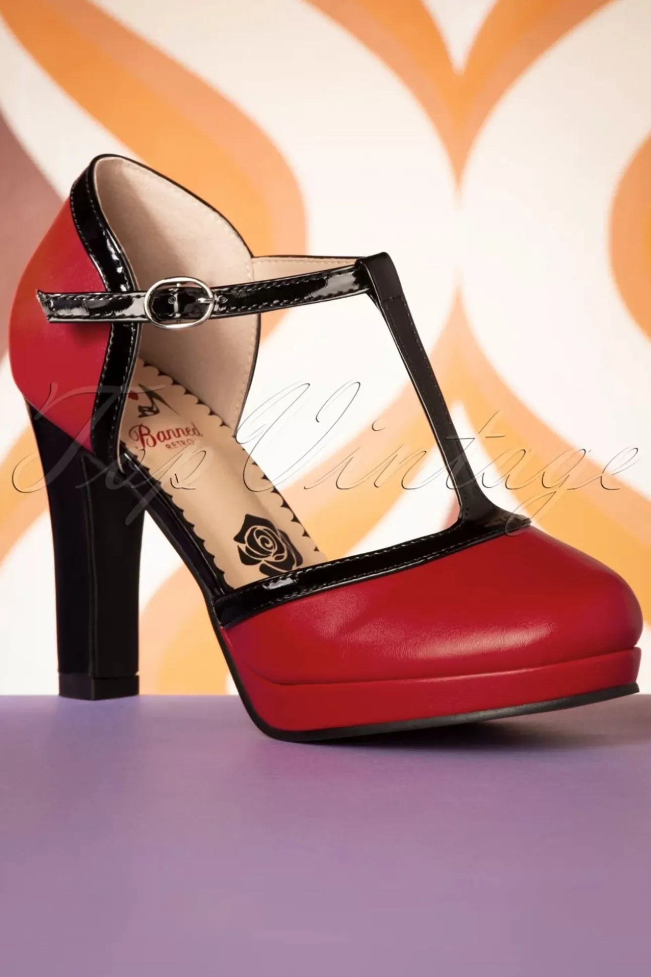 Country Rose Pumps In Rood