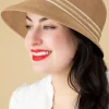 Diana Straw Cloche Hoed In Zand