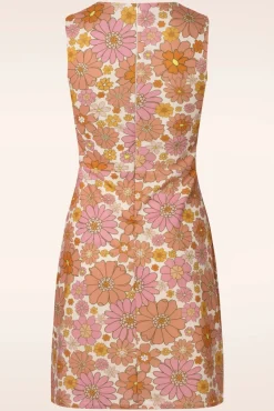 Donna Bloemen Jurk In Roze En Orange