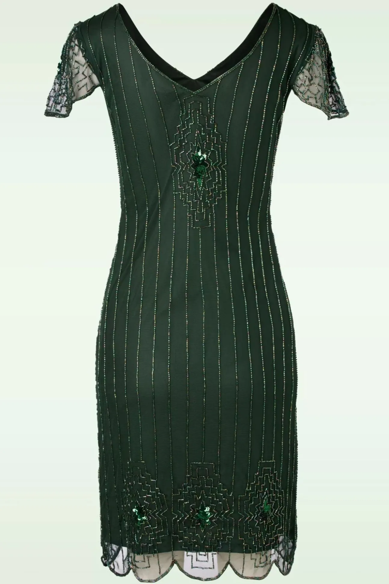 Downton Abbey Flapper Jurk In Groen