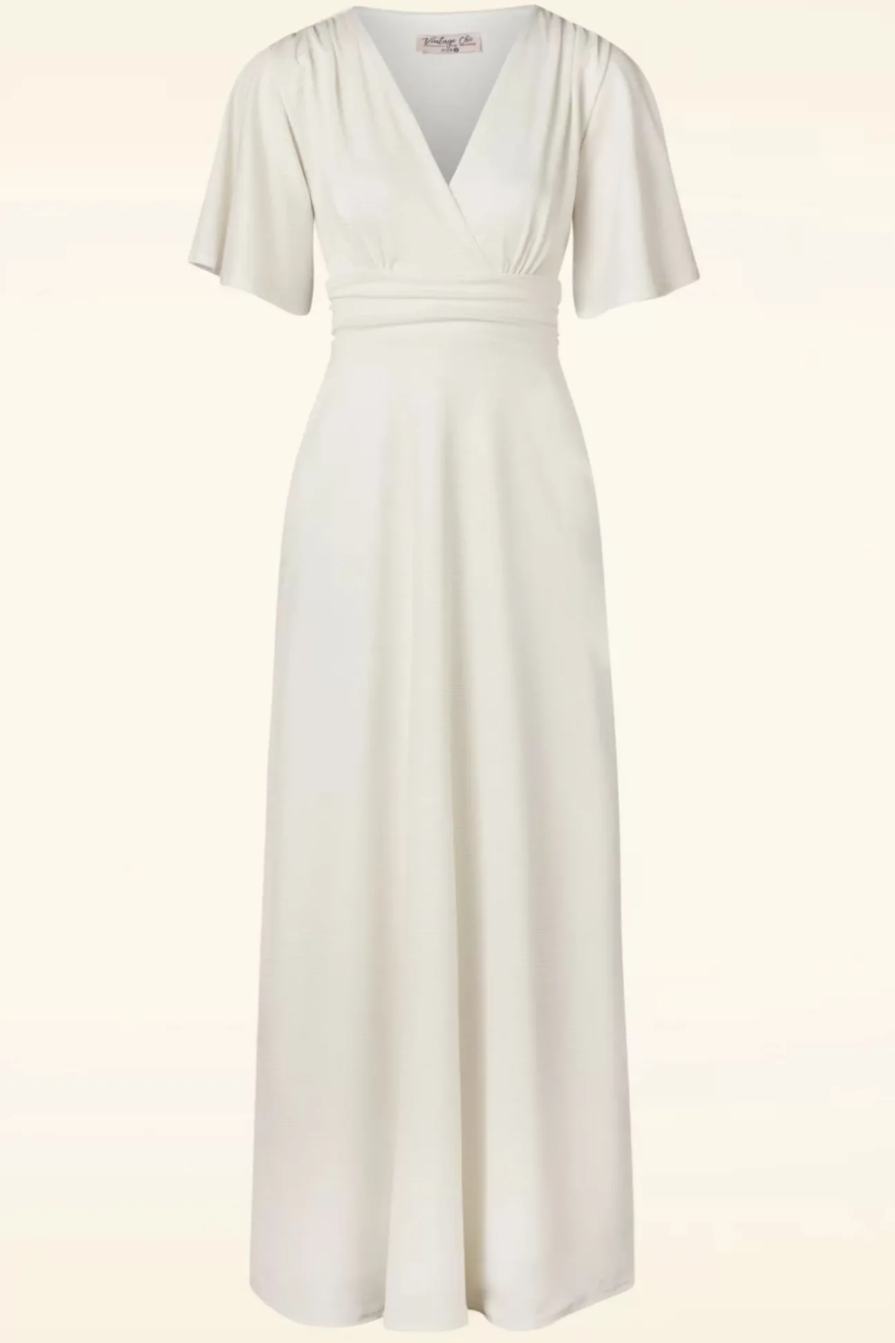 Eleanor Glitter Maxi Jurk In Egret