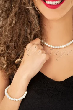 Elegante Parelarmband In Ivoor