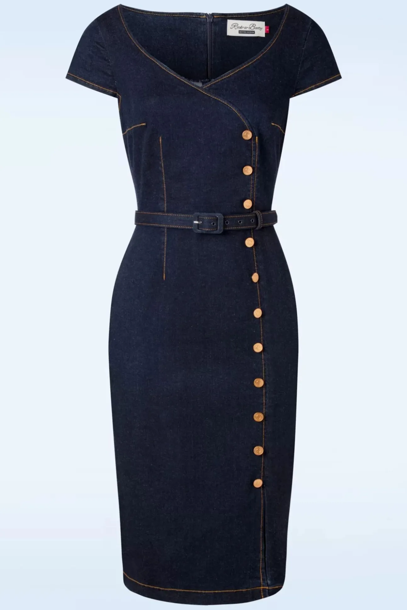 Eliose Pencil Jurk In Blauw