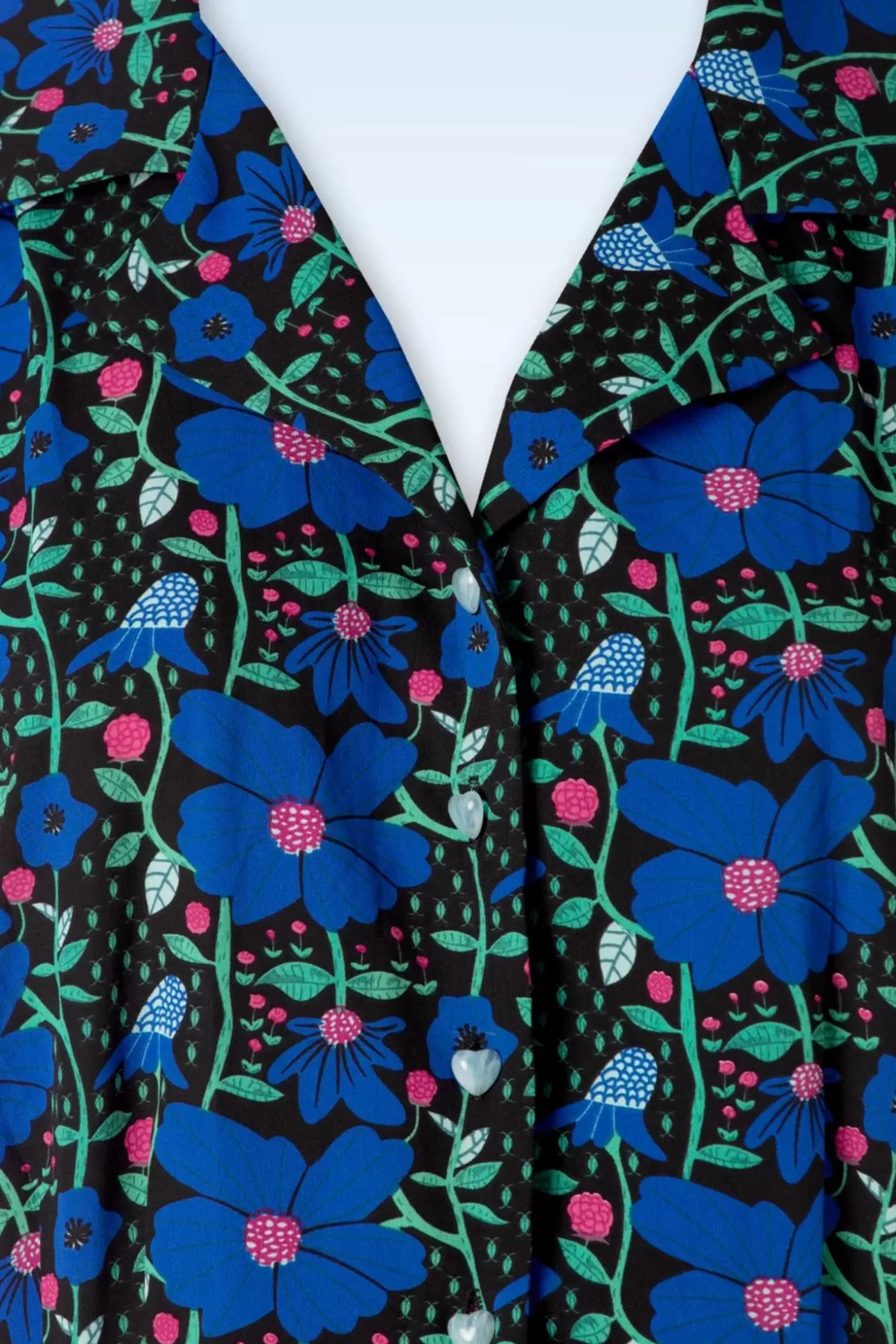 Flower Power Jurk In Blauw