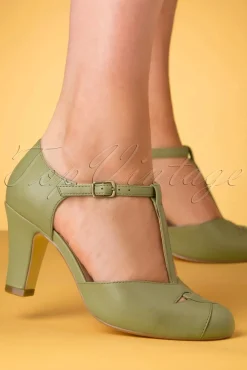 Glinda T-Strap Pumps In Salie
