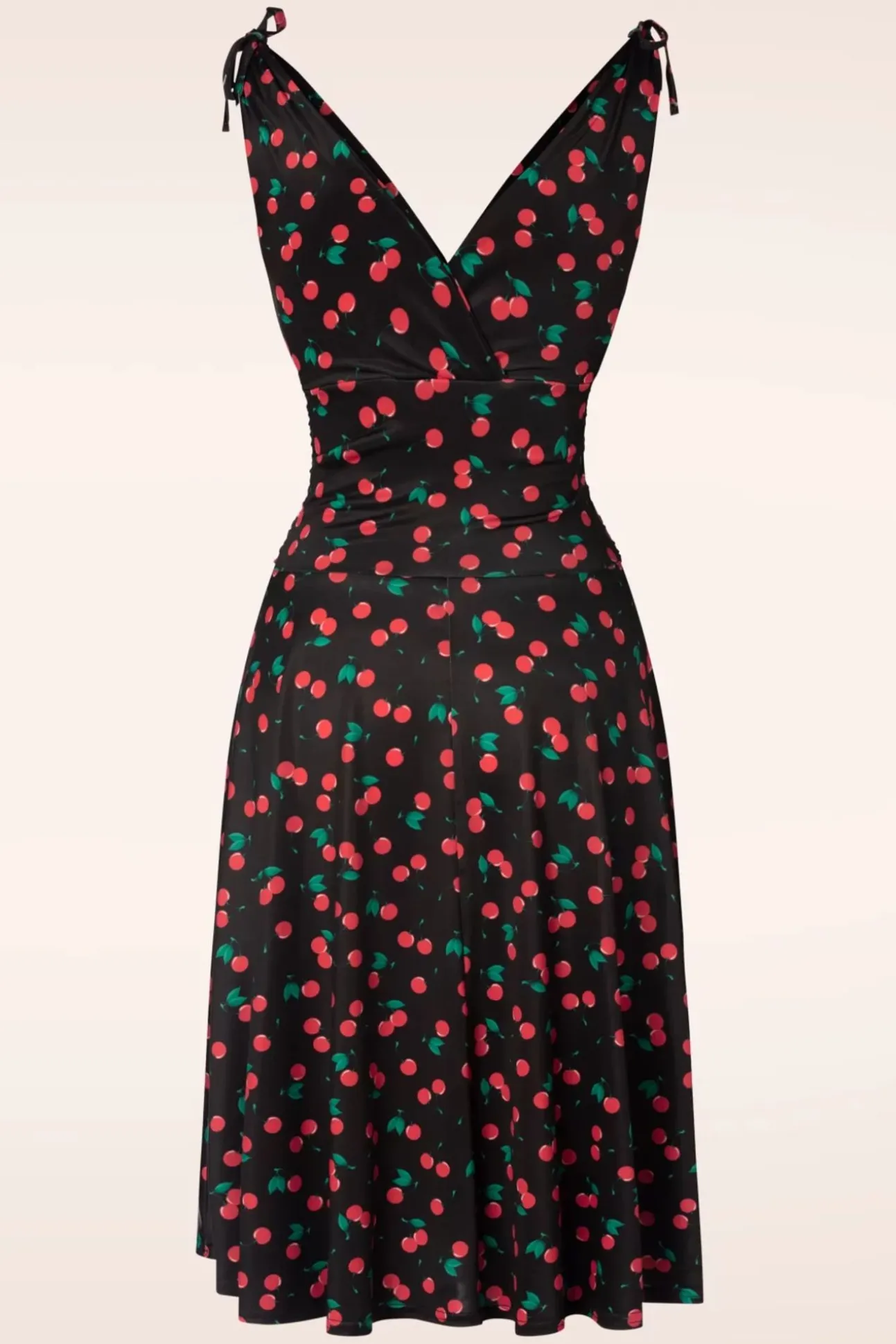 Grecian Cherry Jurk In Zwart