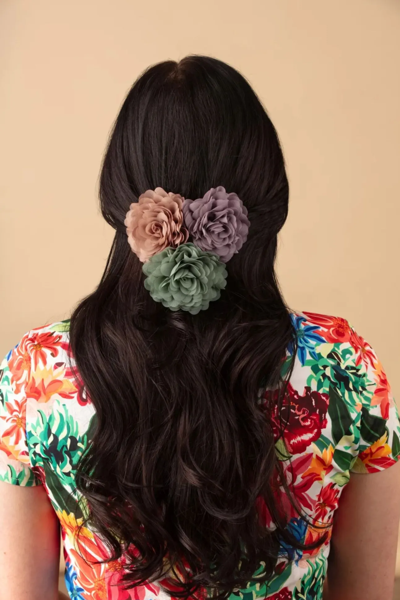 Haarbloemenset In Waterkers, Lingerie Roze En Distel