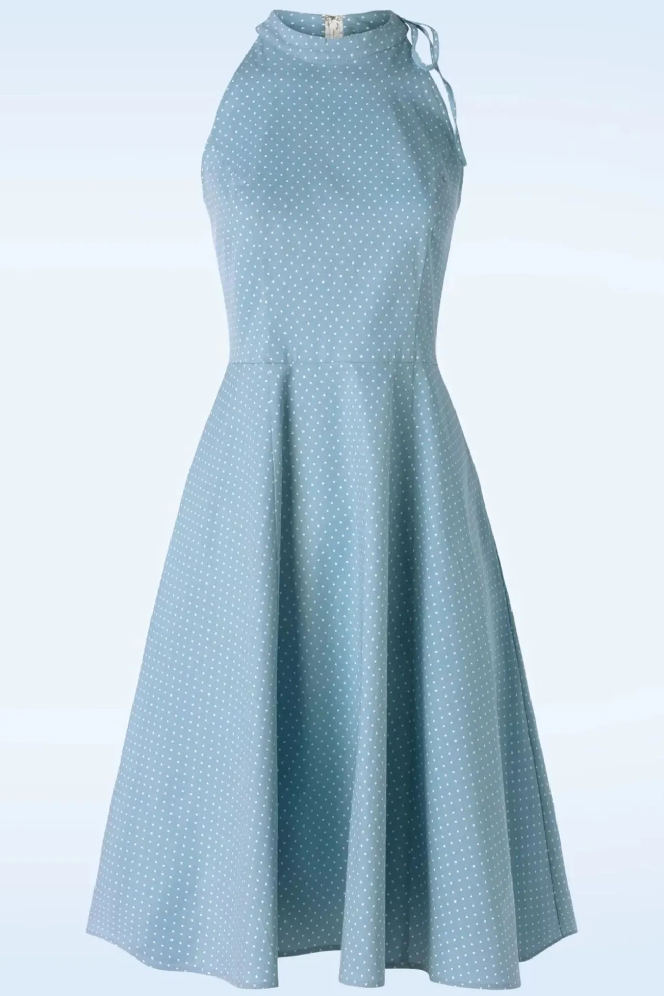 Hattie Halter Spot Swing Jurk In Luchtblauw