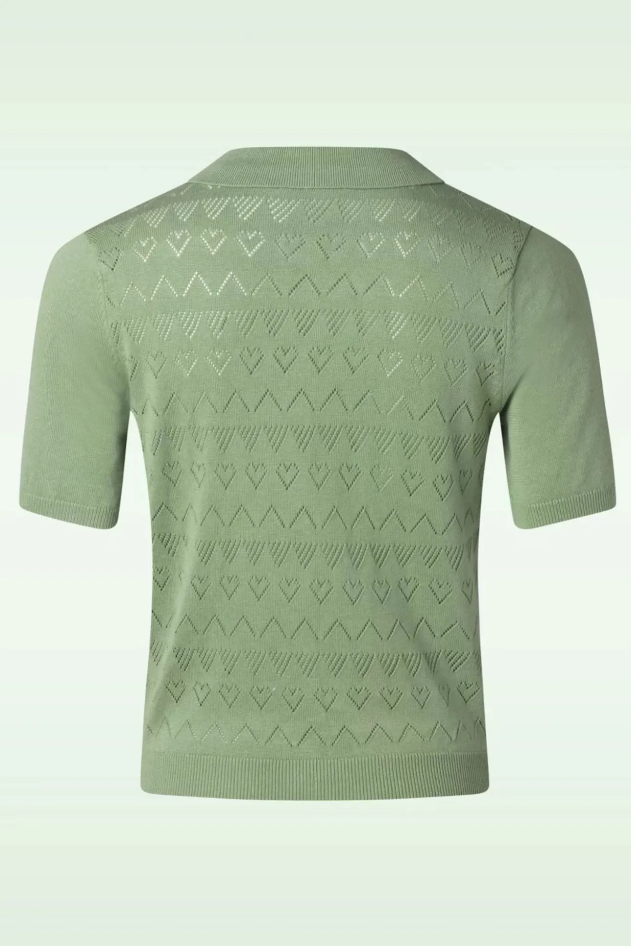 Heart Waves Cardigan In Groen