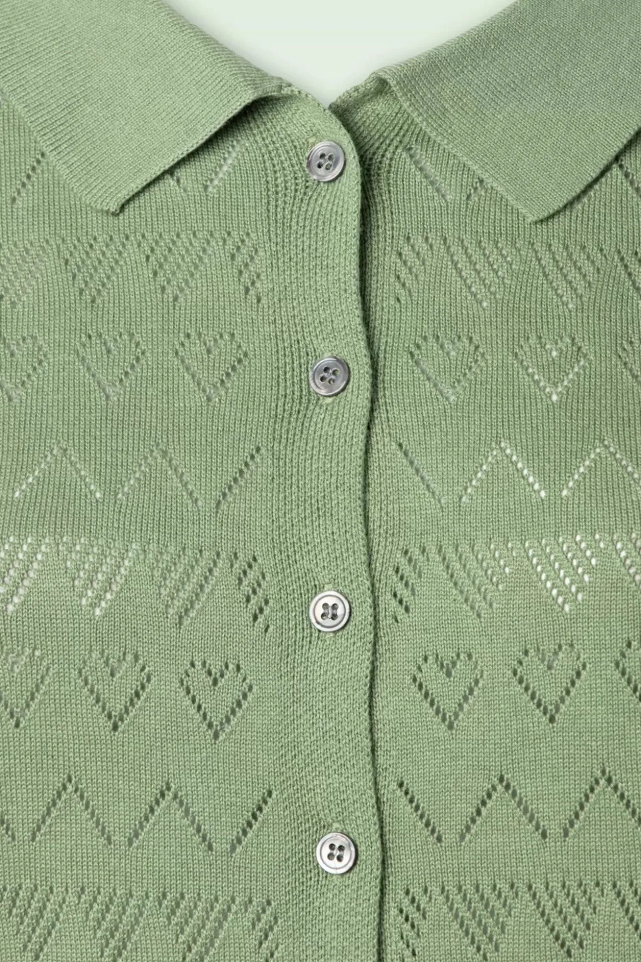 Heart Waves Cardigan In Groen