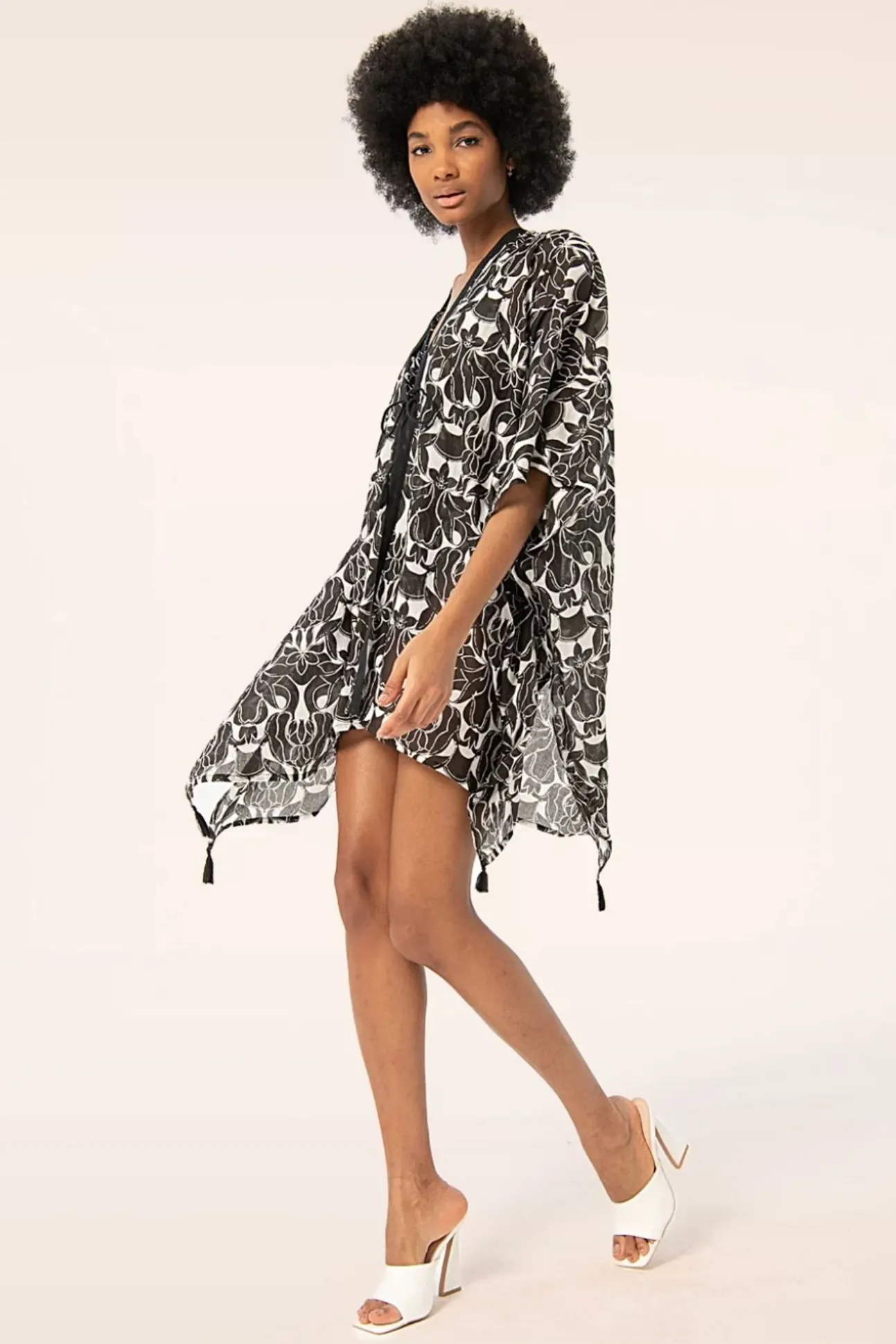 Inca Kimono In Zwart