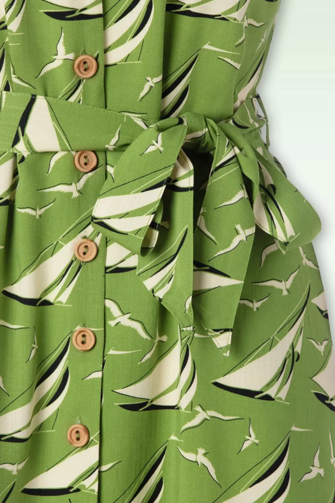 Irene Bateau Midi Jurk In Woodbine Groen