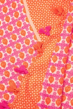 Iris Sjaal In Fuchsia En Oranje