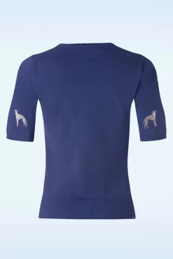 It's A Whippets World Jumper In Blauw