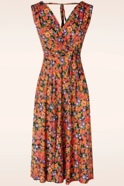 Jane Ditsy Flower Swing Jurk In Multi
