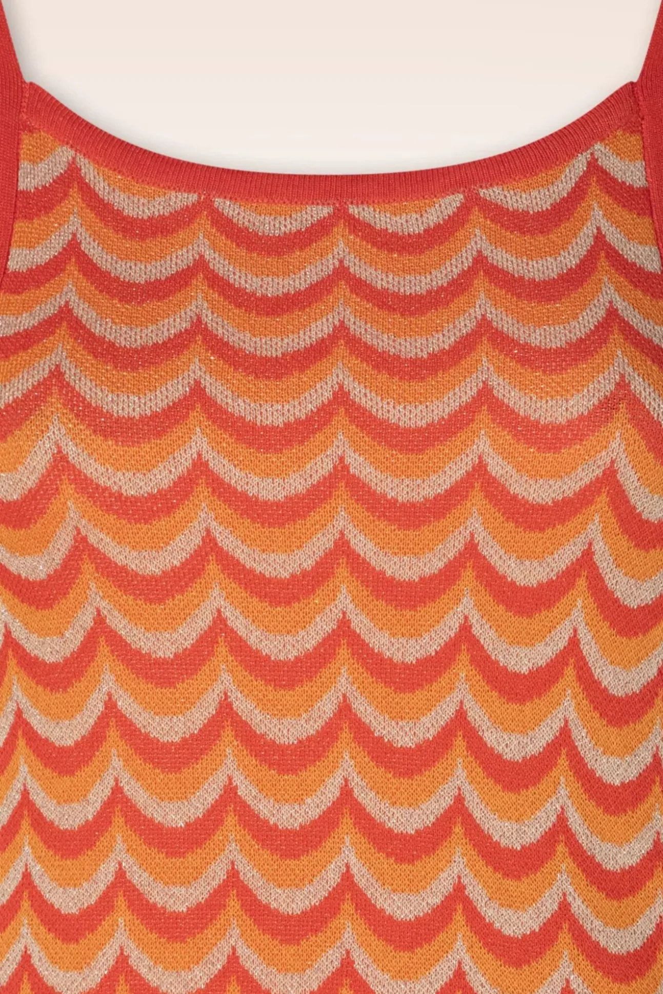 Jessie Waves Midi Jurk In Oranje
