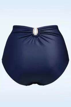 Jet Set High Waist Bikini Broekje In Majestic Blauw