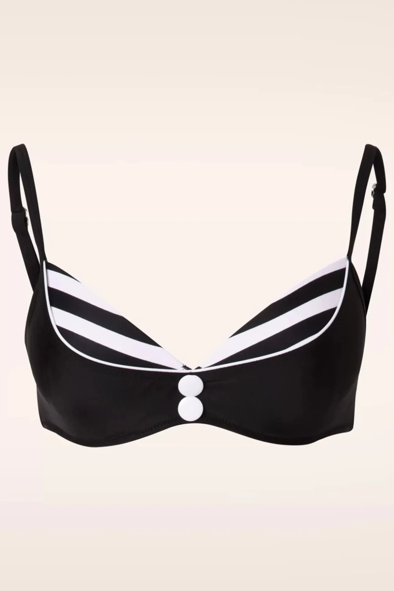 Joelle Stripes Bikinitop In Zwart En Wit