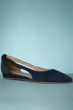 Josie Suede Ballerina's In Marineblauw