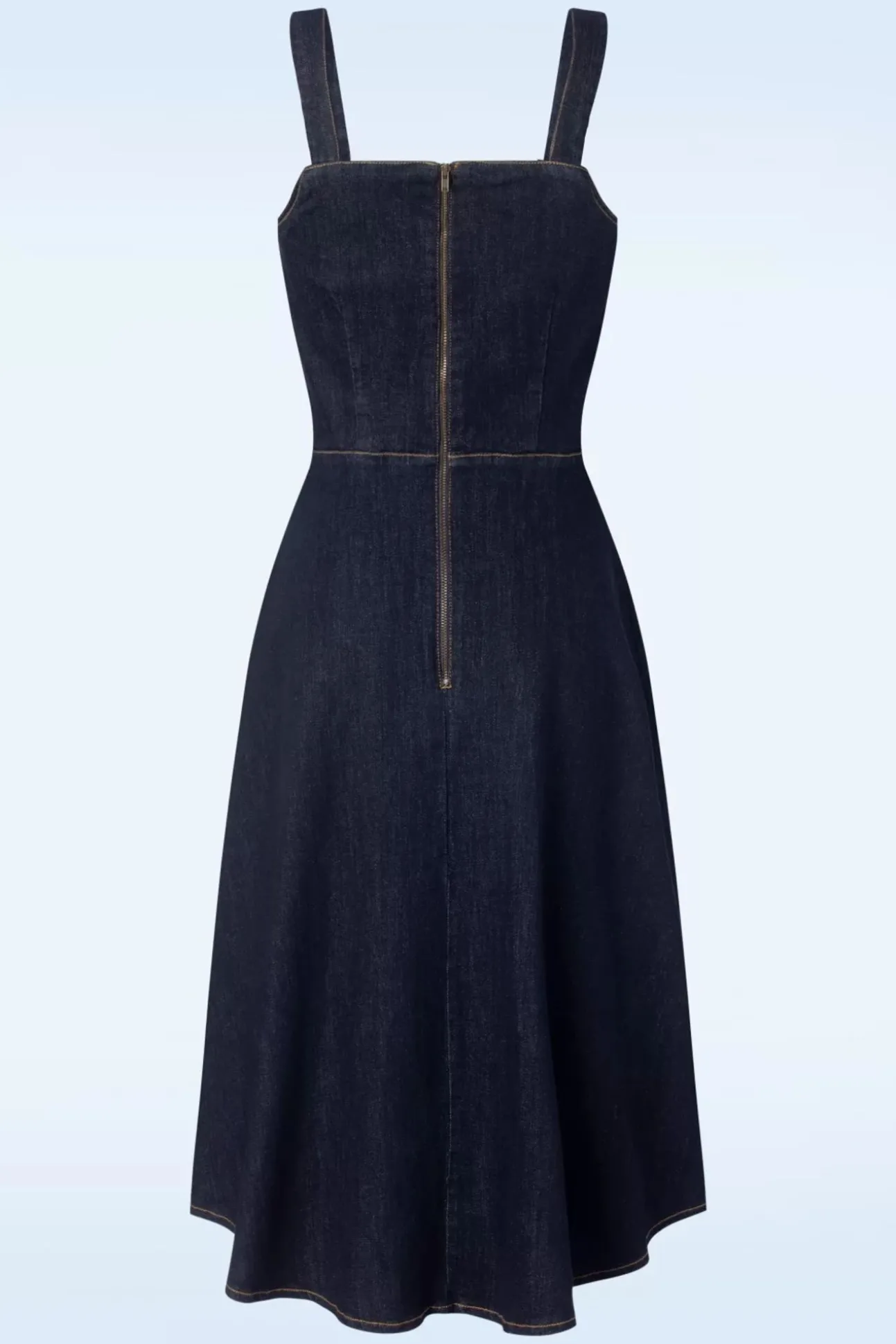 Jupiter Pinafore Jurk In Denim