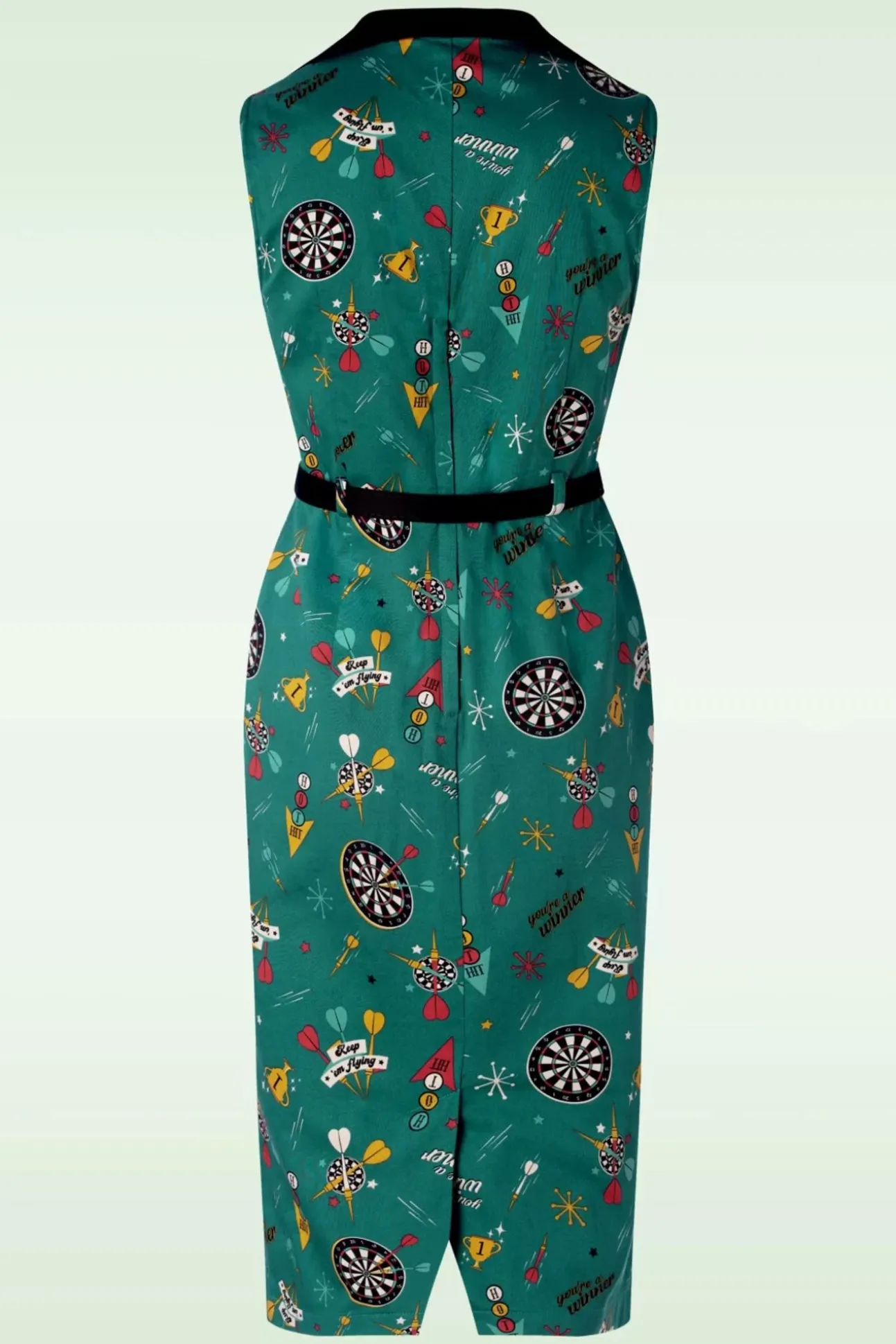 Keep Em Flying Pencil Jurk In Teal