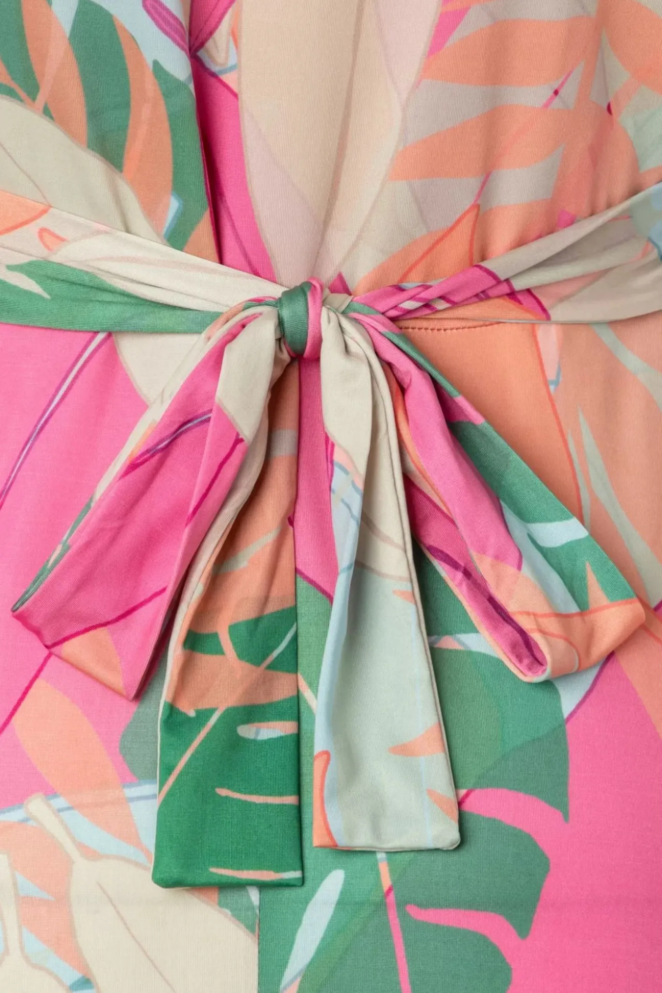 Laurie Maxi Jurk In Multi Pastle Leaves
