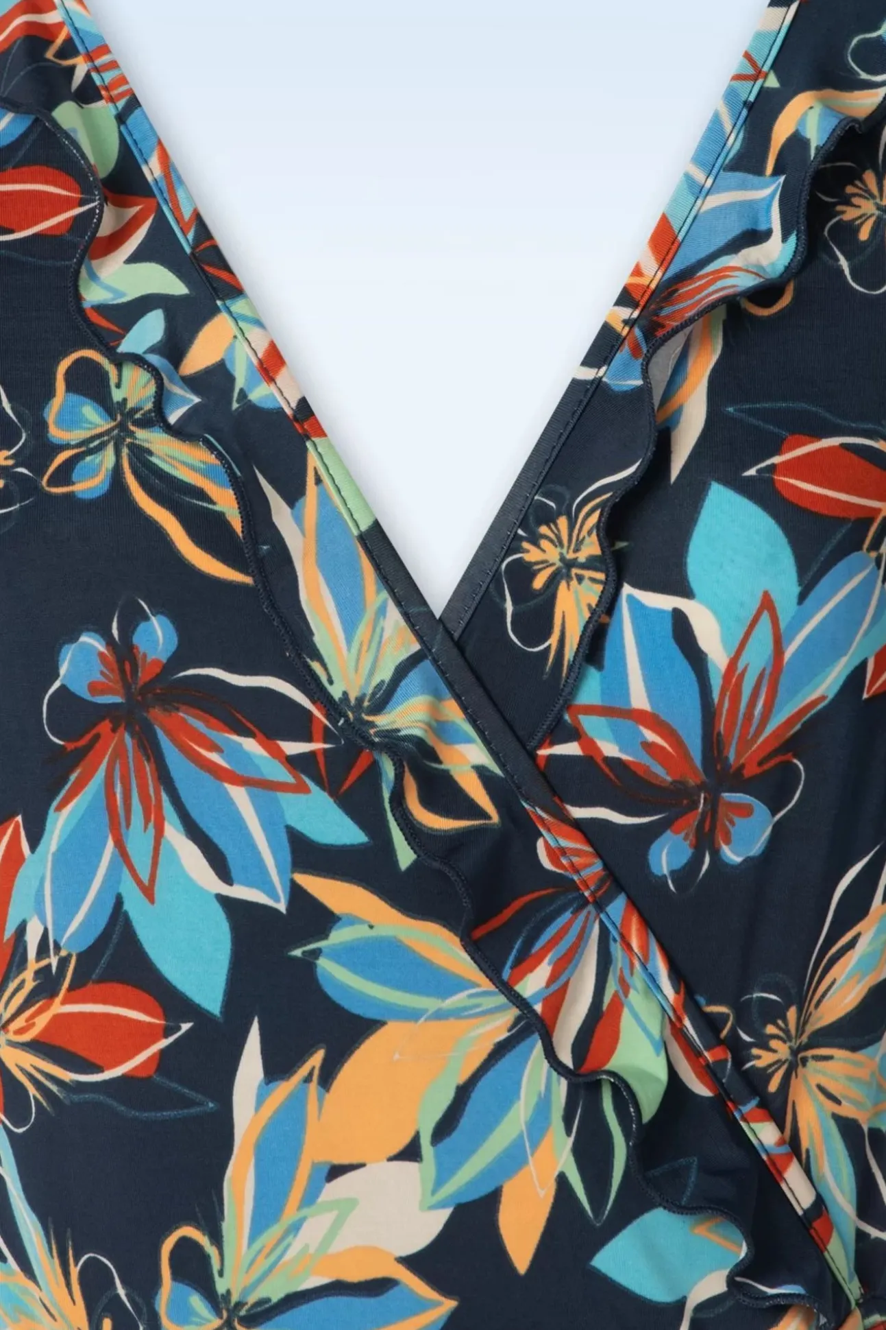 Lenia Floral Maxi Jurk In Blauw