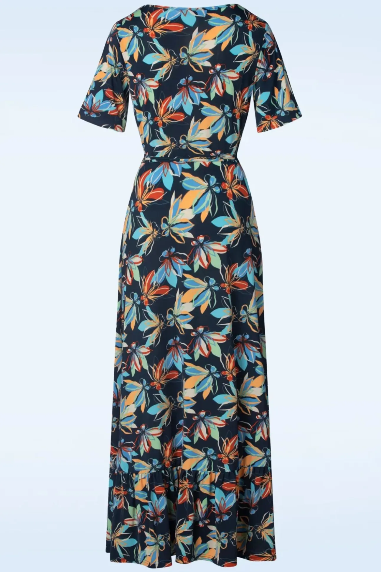 Lenia Floral Maxi Jurk In Blauw