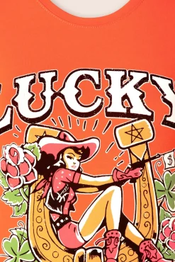 Lucky T-Shirt In Oranje
