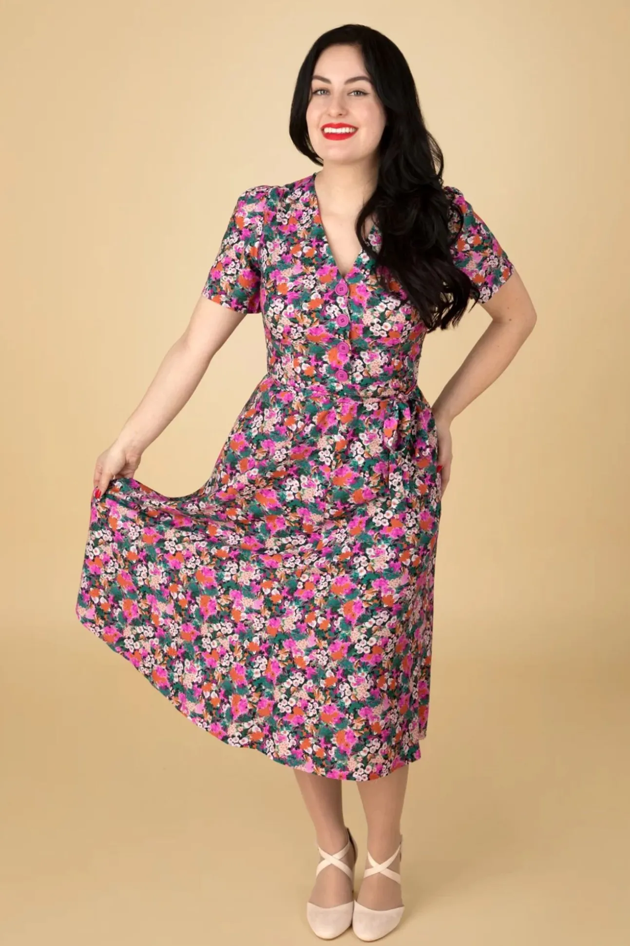 Magnolia Jurk In Botanica Rose