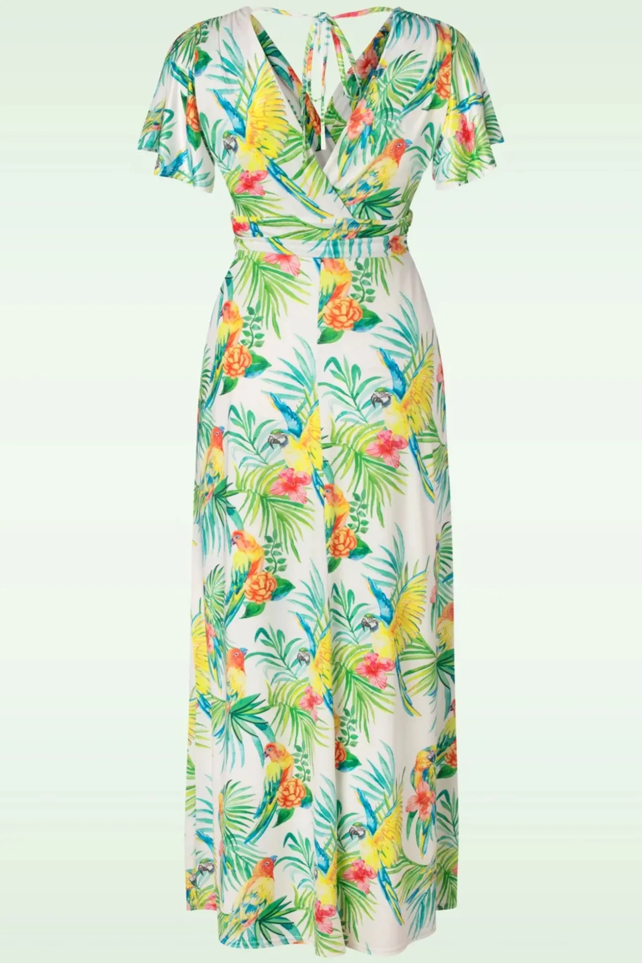 Malia Tropical Parrot Maxi Jurk In Multi