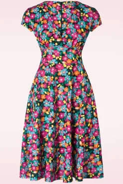 Miley Floral Swing Jurk In Multi