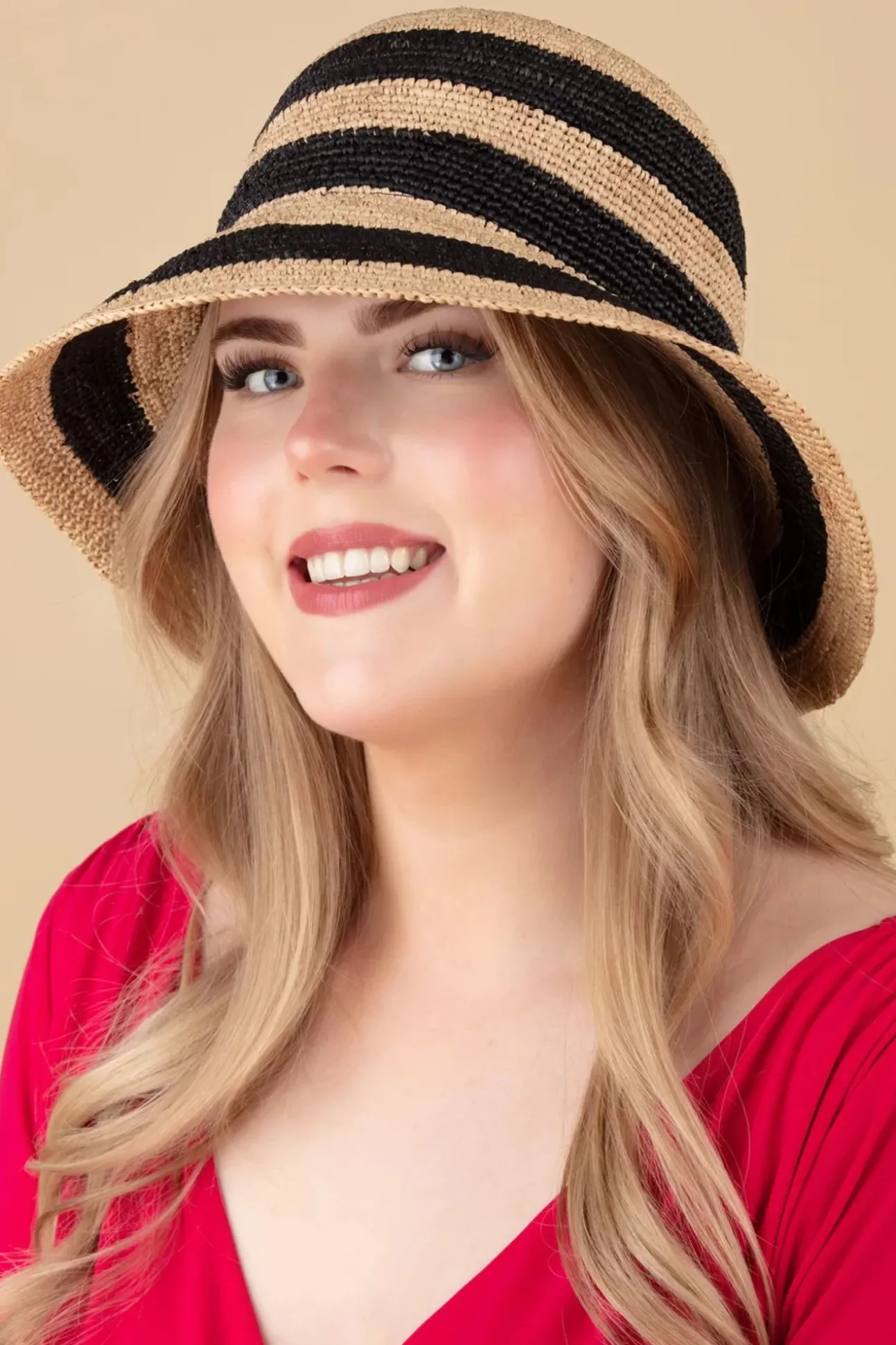 Mindy Travel Hoed In Beige En Zwart