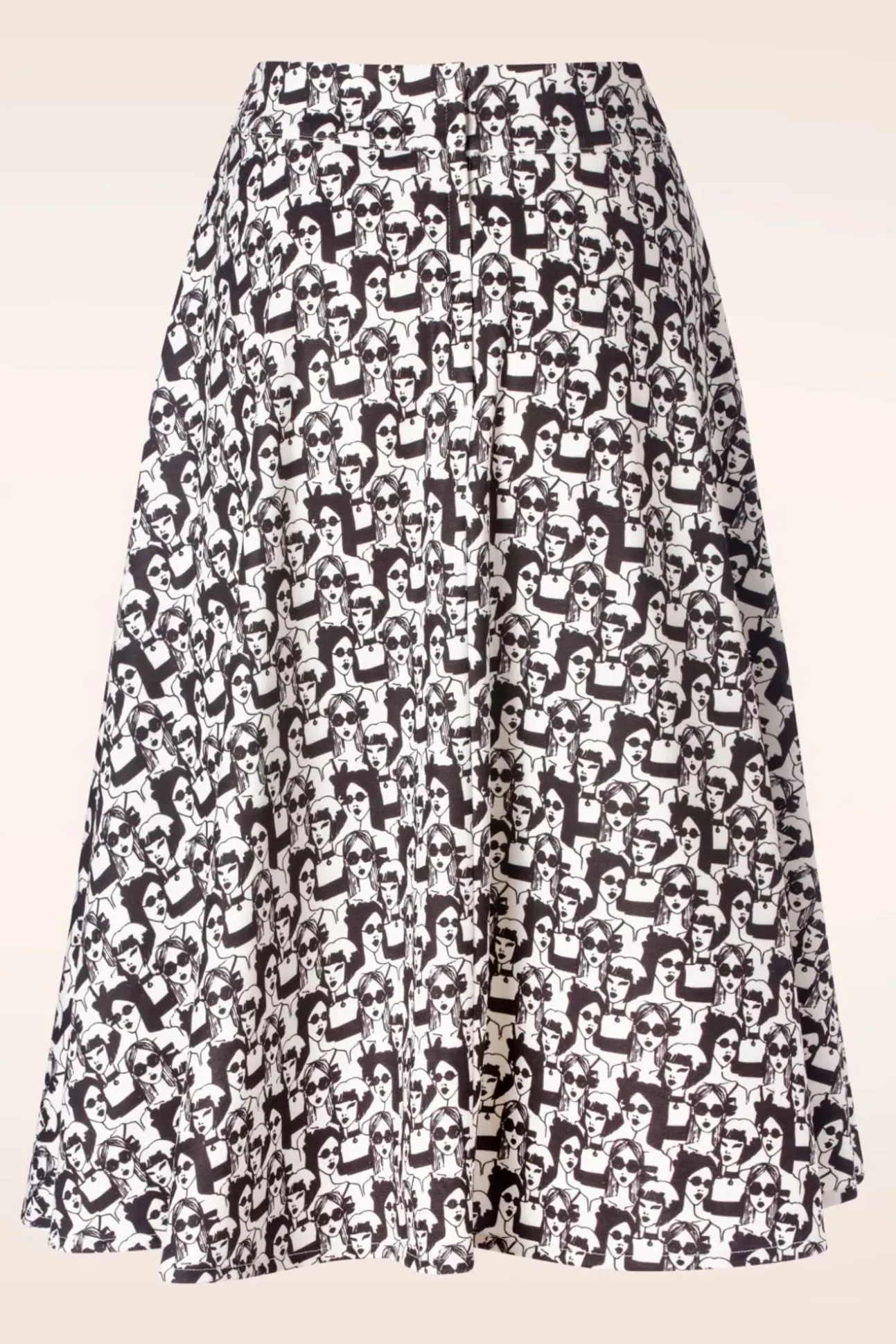 Miss Model Swing Rok In Wit En Zwart