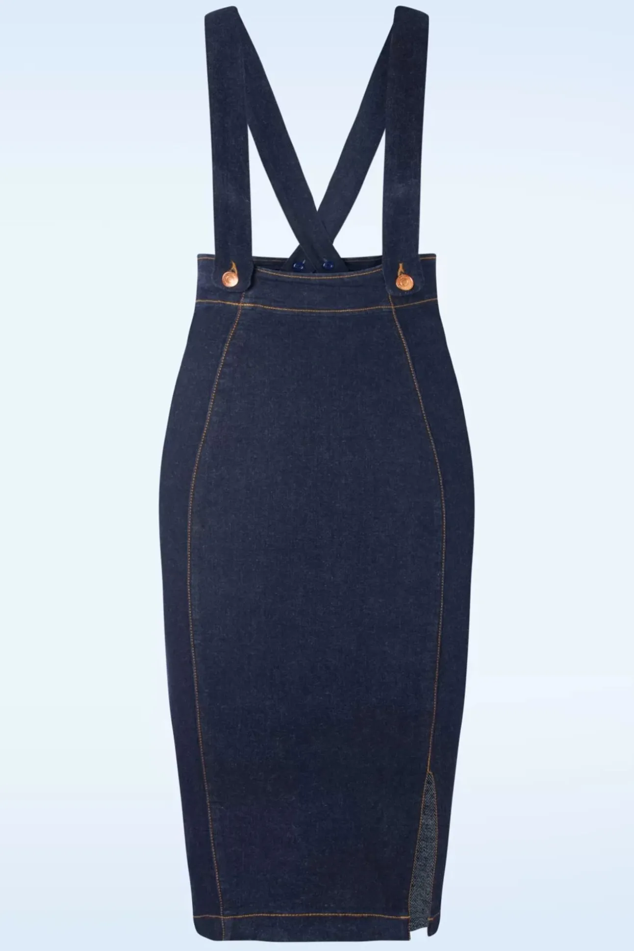 Mona Lee Pencil Rok In Classic Denim
