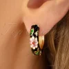 My Flower Oorbellen In Zwart