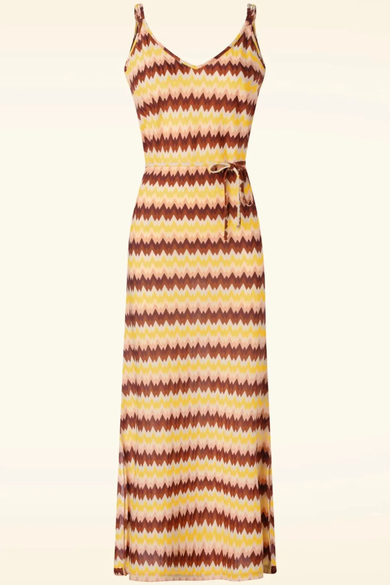 Nadya Maxi Jurk Carmine In Mock Oranje