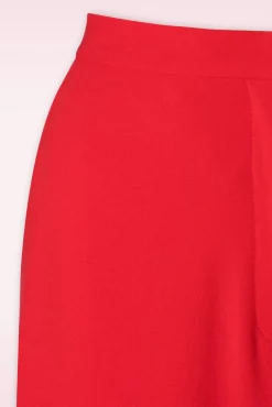 Peppa Broek Woven Crepe In Vurig Rood