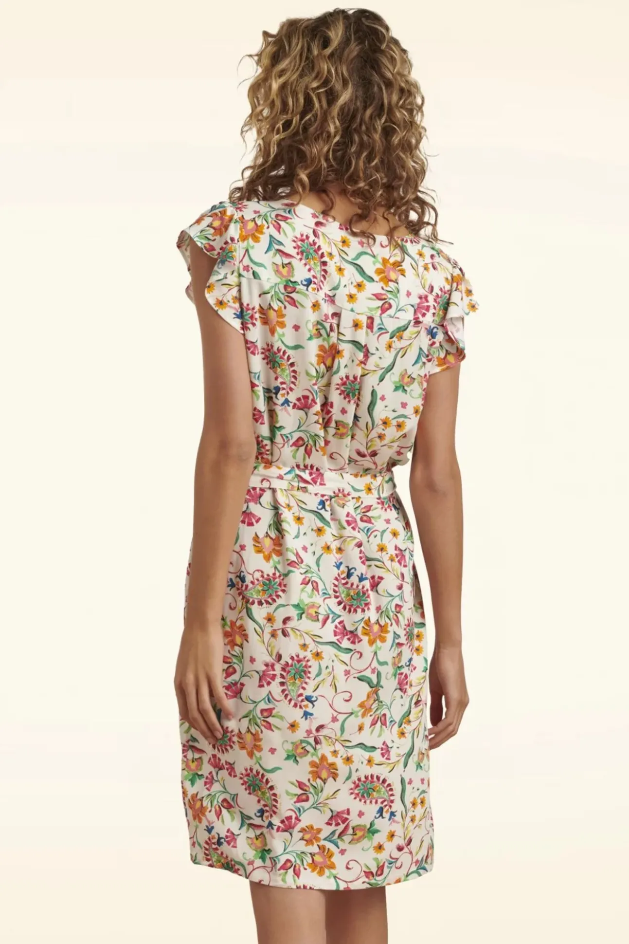 Petra Paisley Jurk In Wit